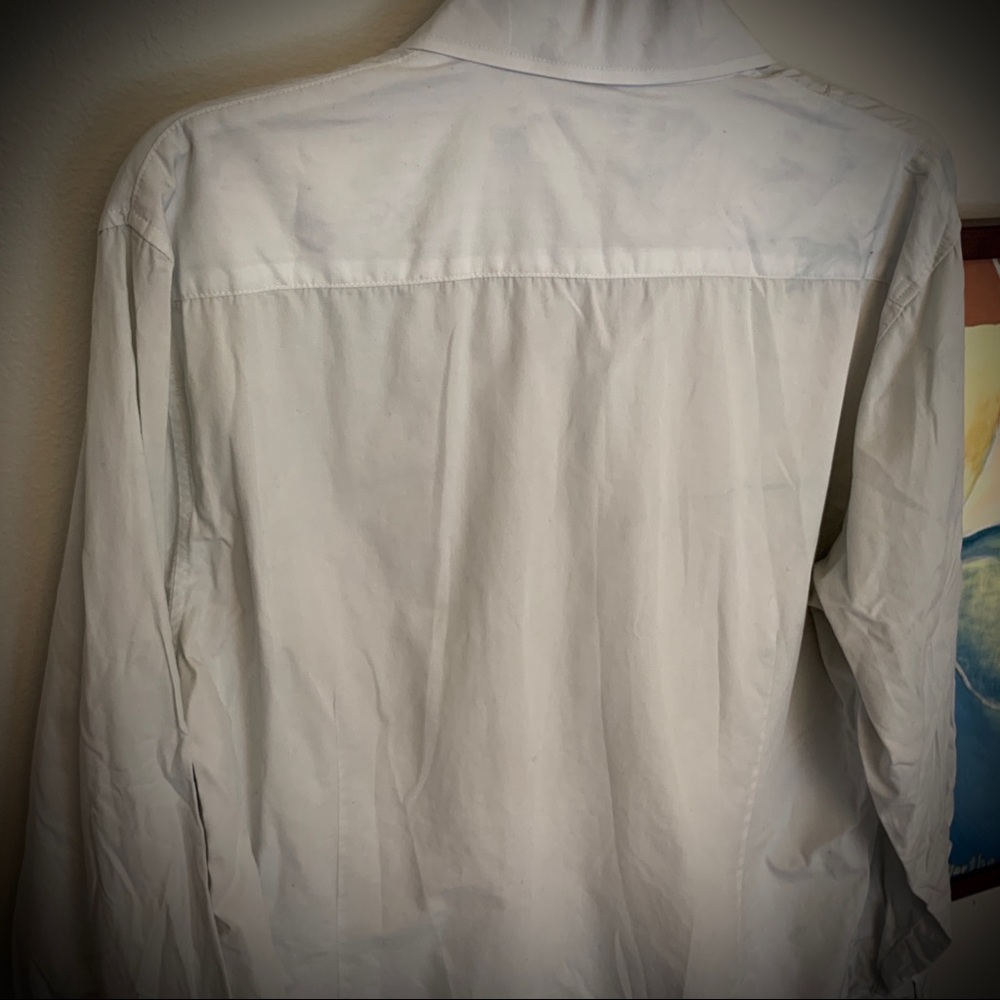 Fancy Embroidered Button Down Collared Shirt Sz L - image 5